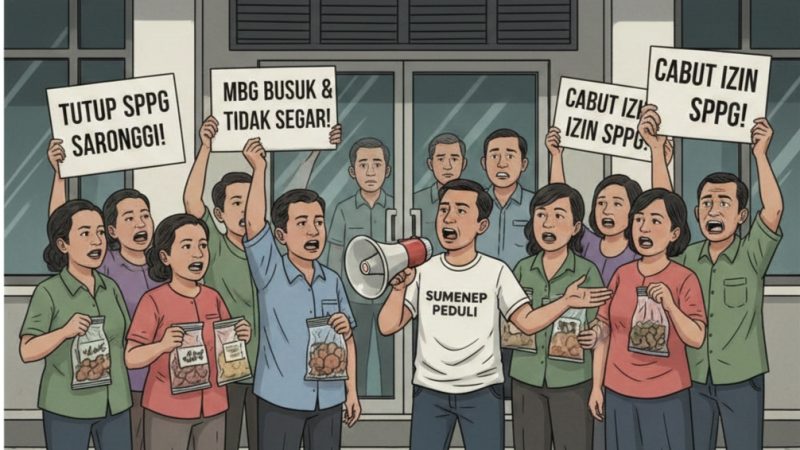 ILUSTRASI: Aktivis Sumenep mendesak BGN untuk menutup SPPG Saronggi (Doc. Seputar Jatim)