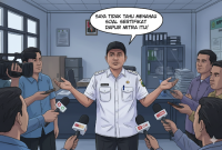 ILUSTRASI: Kepala SPPG Rubaru, saat dikonfirmasi jurnalis terkait polemik kelengkapan sertifikat dapur mitra MBG, lalu pihaknya lepas tanggung jawab (Doc. Seputar Jatim)