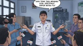 ILUSTRASI: Kepala SPPG Rubaru, saat dikonfirmasi jurnalis terkait polemik kelengkapan sertifikat dapur mitra MBG, lalu pihaknya lepas tanggung jawab (Doc. Seputar Jatim)