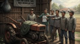 ILUSTRASI: Bantuan Handtraktor untuk Poktan Surya Tani di Desa Meddelan tahun 2021 menuai sorotan setelah sejumlah warga mengaku tidak pernah melihat maupun merasakan manfaat unit bantuan itu (Doc. Seputar Jatim)