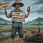 ILUSTRASI: Seorang anggota Poktan Surya Tani Desa Meddelan, menunjukkan sikap protes dan bersiap melaporkan dugaan raibnya handtraktor bantuan pemerintah ke DKPP Sumenep (Doc. Seputar Jatim)
