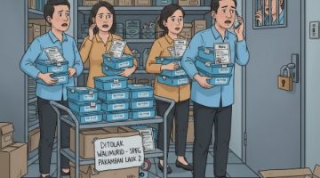 ILUSTRASI: Menunggu lama, pihak dekolah mengamankan Ompreng dan MBG Kering SPPG Pakamban Laok 2 usai ditolak wali murid (Doc. Seputar Jatim)