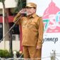 HORMAT: Wakil Bupati Sumenep KH Imam Hasyim, saat memimpin Apel Gabungan perdana pada awal tahun 2026 (SandiGT - Seputar Jatim)