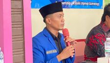TEGAS: Ketua PMII Cabang Sumenep, Khoirus Soleh, buka suara terkait proyek gelap di Desa Meddelan (Doc. Seputar Jatim)