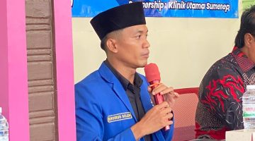 TEGAS: Ketua PMII Cabang Sumenep, Khoirus Soleh, buka suara terkait proyek gelap di Desa Meddelan (Doc. Seputar Jatim)