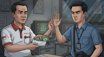 ILUSTRASI: Ingin meredam pemberitaan MBG bermasalah, Pengelola SPPG Pakamban Laok 2 mencoba memberikan uang kepada wartawan, namun ditolak (Doc. Seputar Jatim)
