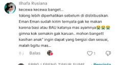 SC: Komentar wali murid yang mengeluh menu MBG busuk di Pasongsongan (TikTok)