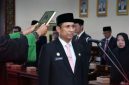 DILANTIK: Agus Dwi Saputra, saat diambil sumpah jabatan menjadi Sekda Sumenep (Instgaram @prokopim_sumenep)