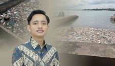 Mahsiswa UNIBA Madura, M. Rofiqul Mukhlisin, mengkritisi terkait tumpukan sampah yang mencemari perairan dan area sandar kapal di Pelabuhan Talango (Doc. Seputar Jatim)