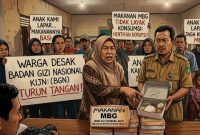 ILUSTRASI: Warga marah saat tau MBG yang dibagikan SPPG Lenteng Barat diduga busuk (Doc. Seputar Jatim)