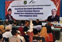 FOKUS: Dinas PUTR Sumenep saat menggelar sosialisasi program Bantuan Keuangan Khusus Desa (SandGT - Seputar Jatim)