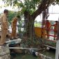 TURLAP: Kepala Dinas PUTR Kabupaten Sumenep, Eri Susanto, saat meninjau lokasi genangan air di kawasan Jalan Trunojoyo (SandiGT - Seputar Jatim)