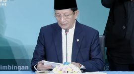KONPERS: Menteri Agama RI, Nasaruddin Umar, saat menyampaikan hasil sidang isbat penetapan 1 Syawal 1447 Hijriah di Kantor Kementerian Agama RI, Jakarta (Doc. Seputar Jatim)
