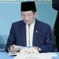 KONPERS: Menteri Agama RI, Nasaruddin Umar, saat menyampaikan hasil sidang isbat penetapan 1 Syawal 1447 Hijriah di Kantor Kementerian Agama RI, Jakarta (Doc. Seputar Jatim)