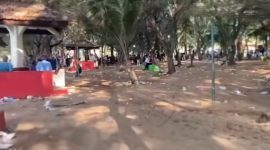 KOTOR: Pantai Slopeng Sumenep  banyak sampah berserakan (SC TikTok)