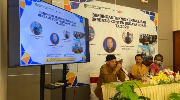 FOKUS: Kepala Dispusip Kabupaten Sumenep, Rudi Yuyianto, saat memberikan sambutan dalam kegiatan bimtek (SandiGT - Seputar Jatim)