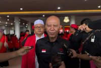 TEGAS: Ketua DPD PDI Perjuangan Jawa Timur, MH Said Abdullah saat diwawancarai usai menghadiri Musancab PDI Perjuangan Sumenep (Doc. Seputar Jatim)