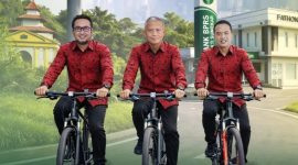 ILUSTRASI: BPRS Bhakti Sumekar mendukung gerakan hemat BBM di Sumenep dengan bersepeda (Foto Instagram BRPS)
