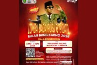 Flayer lomba baca puisi dan pidato Bung Karno 2026 (Doc. Seputar Jatim)