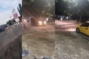 GELAP: Proyek Jembatan di depan SPBU Pakandangan, minim pengaman dan penerangan hingga kerap pengendara alami kecelakaan (Foto Istimewa)
