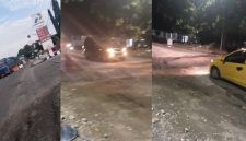 GELAP: Proyek Jembatan di depan SPBU Pakandangan, minim pengaman dan penerangan hingga kerap pengendara alami kecelakaan (Foto Istimewa)