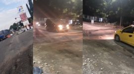 GELAP: Proyek Jembatan di depan SPBU Pakandangan, minim pengaman dan penerangan hingga kerap pengendara alami kecelakaan (Foto Istimewa)
