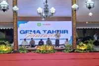 BERTAKBIR: Suasana malam takbiran malam Idul Adha 1447 H di Pendopo Agung Keraton Sumenep (Doc. Seputar Jatim)