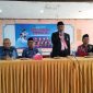 TEGAS: Kepala Disdik Sumenep, Moh Iksan, saat memberikan sambutan dalam kegiatan pelatihan karya ilmiah (Doc. Seputar Jatim)
