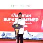 TEGAS: Bupati Sumenep, Achmad Fauzi Wongsojudo, saat memberikan sambutan pada acara Doa Sang Proklamator dalam rangka peringatan Bulan Bung Karno 2026 di Pendopo Agung Keraton Sumenep (Doc. Seputar Jatim)