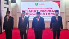 GAGAH: Prosesi pelantikan dan pengambilan sumpah empat Pejabat Pimpinan Tinggi Pratama (JPTP) di Rumah Dinas Bupati Sumenep (Doc. Seputar Jatim)