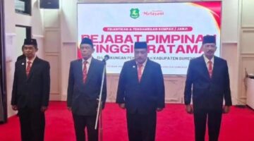 GAGAH: Prosesi pelantikan dan pengambilan sumpah empat Pejabat Pimpinan Tinggi Pratama (JPTP) di Rumah Dinas Bupati Sumenep (Doc. Seputar Jatim)