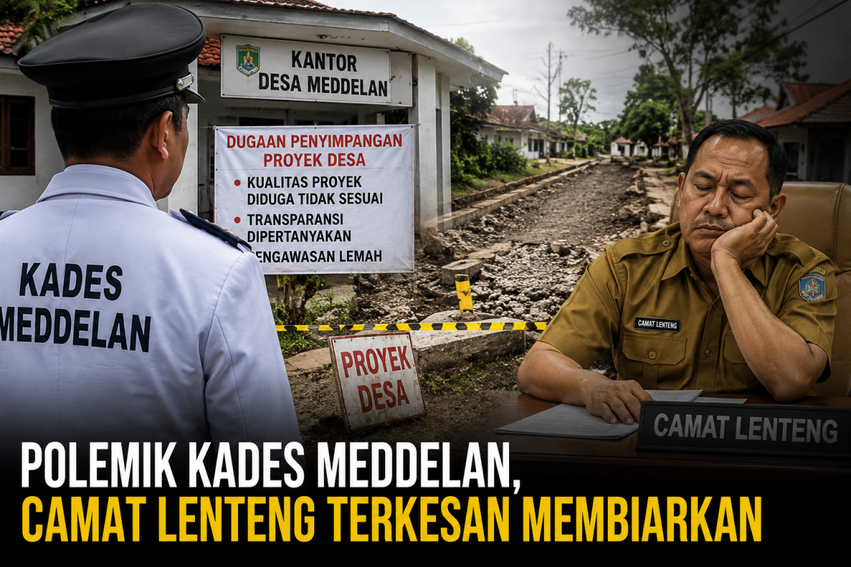 ILUSTRASI: Polemik di Desa Meddelan, Kecamatan Lenteng, terkait dugaan proyek desa yang dinilai bermasalah serta lemahnya pengawasan dan respons pemerintah kecamatan (Doc. Seputar Jatim)