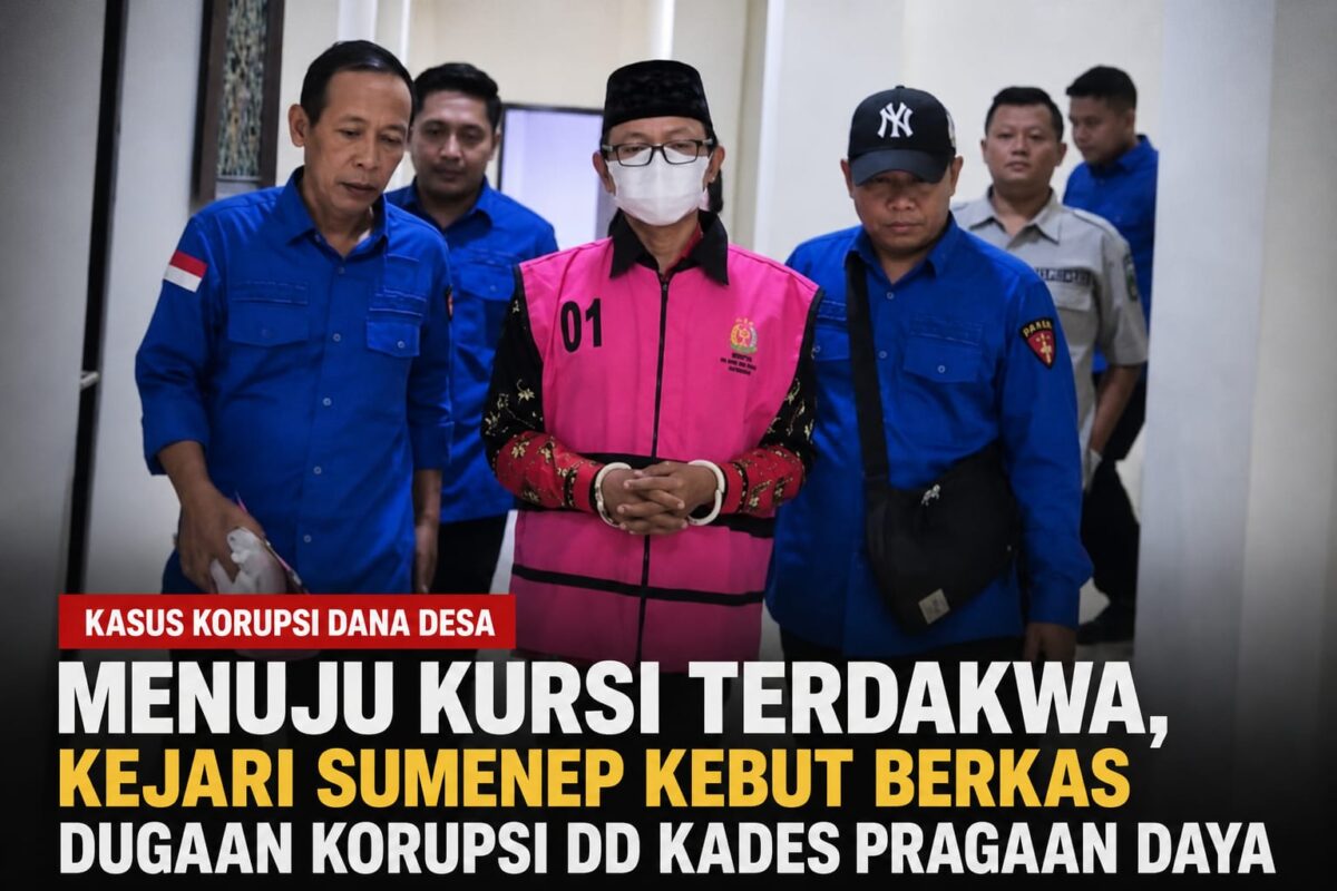 BERJALAN: Kades Pragaan Daya, IM, siap memasuki meja hijau dalam kasus korupsi DD (Doc. Seputar Jatim)
