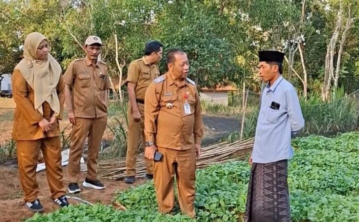 BERINTERAKSI: Kepala DKPP Kabupaten Sumenep, Chainur Rasyid, saat turun langsung meninjau lokasi persemaian bibit Prancak 95 (Doc. Seputar Jatim)