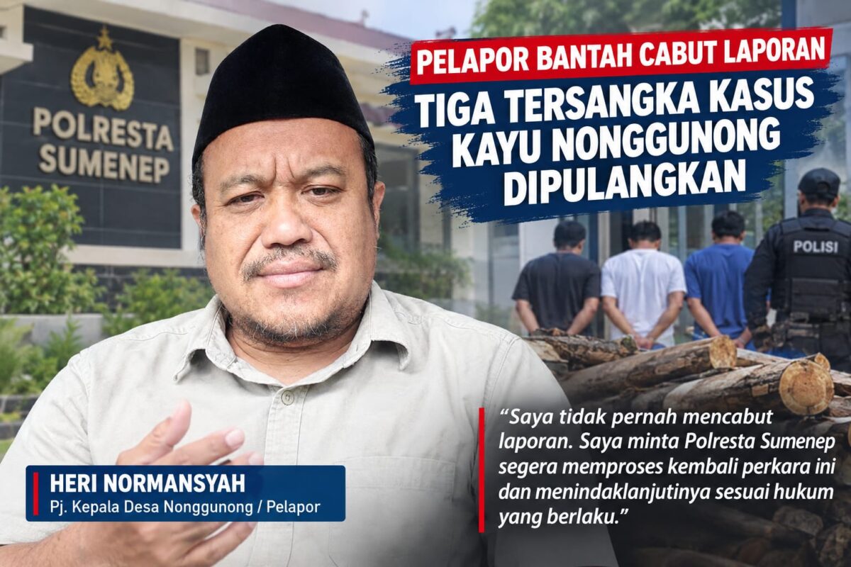 TEGAS: Pj. Kepala Desa Nonggunong sekaligus pihak yang disebut sebagai pelapor, Heri Normansyah (Dok. Seputar Jatim)