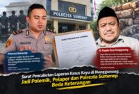 ILUSTRASI: Kasi Humas Polresta Sumenep, Ipda Ardan, dan Pj Kepala Desa Nonggunong, Heri Normansyah (Dok. Seputar Jatim)