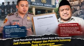 ILUSTRASI: Kasi Humas Polresta Sumenep, Ipda Ardan, dan Pj Kepala Desa Nonggunong, Heri Normansyah (Dok. Seputar Jatim)
