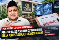 ILUSTRASI: Pelapor Heri Normansyah, mendesak Polresta Sumenep membuka rekaman CCTV dan dokumen pencabutan laporan yang disebut menjadi dasar pemulangan tiga tersangka kasus pencurian kayu (Dok. Seputar Jatim)